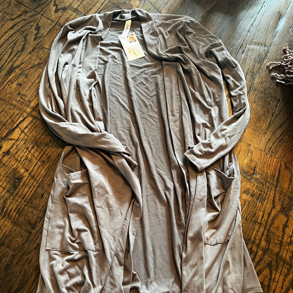 Taupe duster cardigan